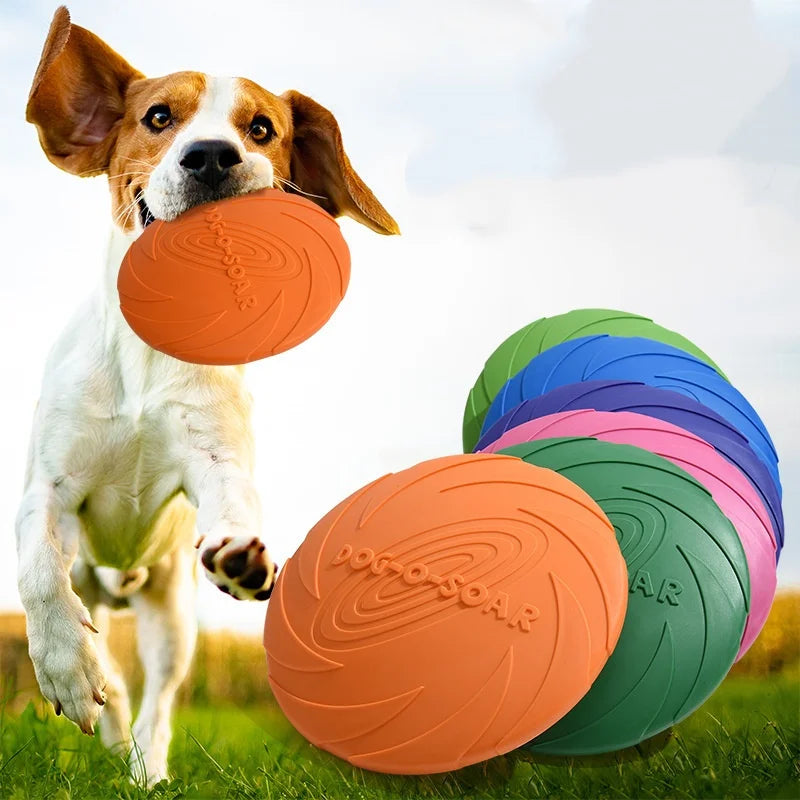 Silikonfrisbee för Hund – Mjuk & Tålig Kastleksak för Utomhuslek