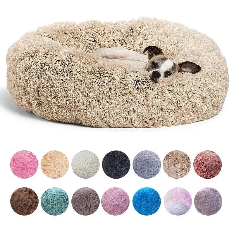 Rund Plyschbädd för Hund