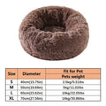 Rund Donutbädd i Plysch – Katt & Hund