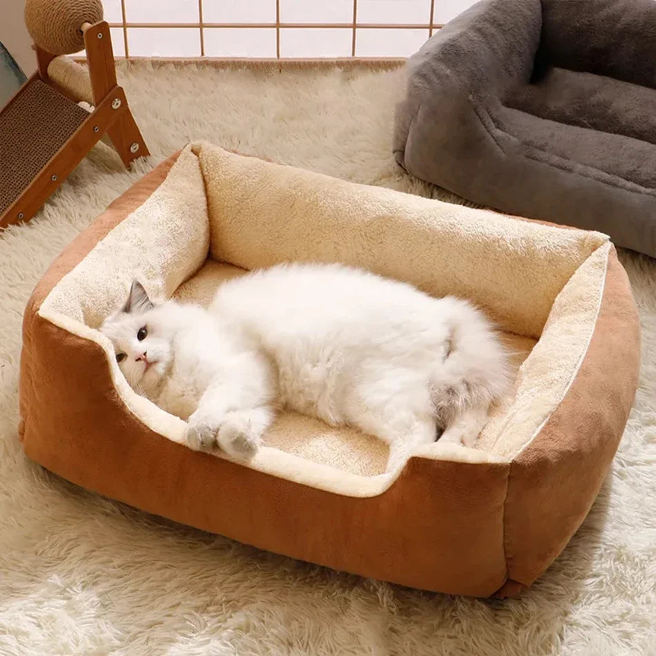 Mjuk Kattbädd med Kudde